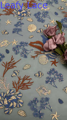 Zee kleurrijke Sequin stof voor geborduurde Luxury Factory naar Runway