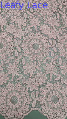 Luxe geborduurde touw kant stof holle-up ontwerp op maat voor jurk