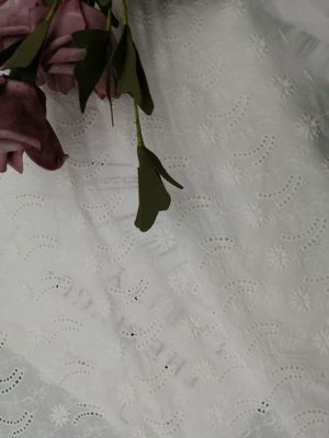 Zachte Kant Geborduurde Katoenen van de Oogjestof Doek voor Partijkleding