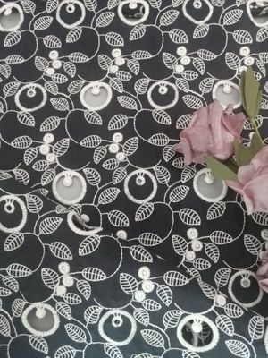 100% katoenen Voile Geborduurde Oogjestof Twee - Tone Lace