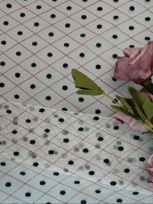 57 de“ Dubbele Kleur Geborduurde Polka Dot Mesh Children Clothes Fabric van de Kantstof